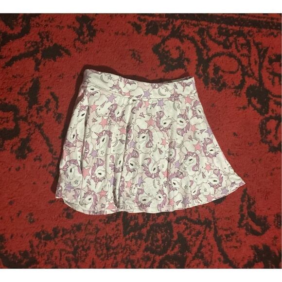 Girls Kids Unicorn Skirts Skirt Shorts SZ L 10/12 Cute - Picture 10 of 16